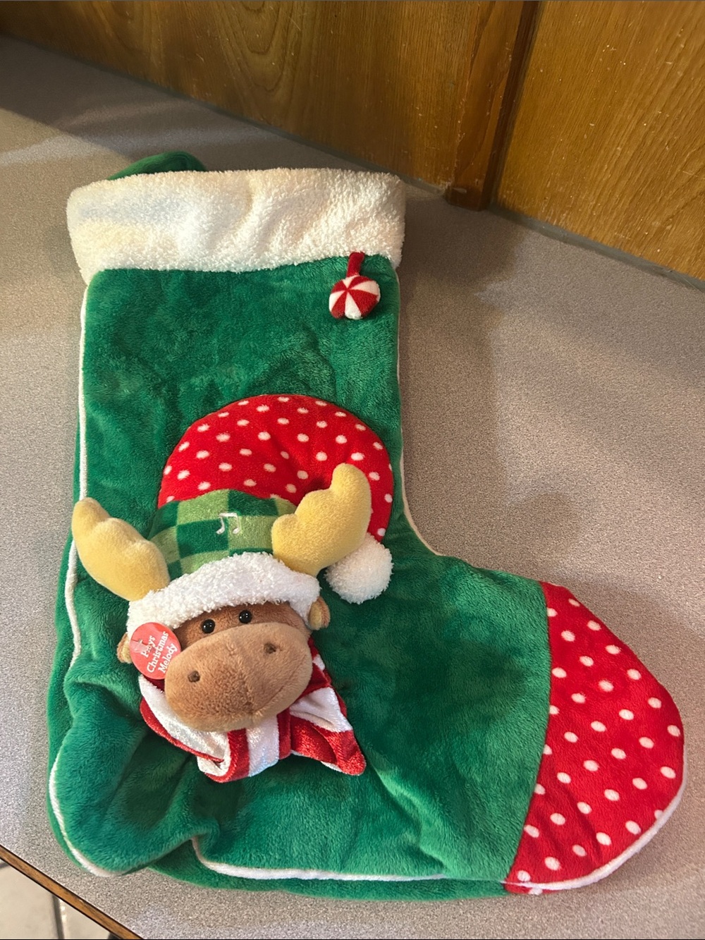 GUND Moose Plush Holiday Stocking